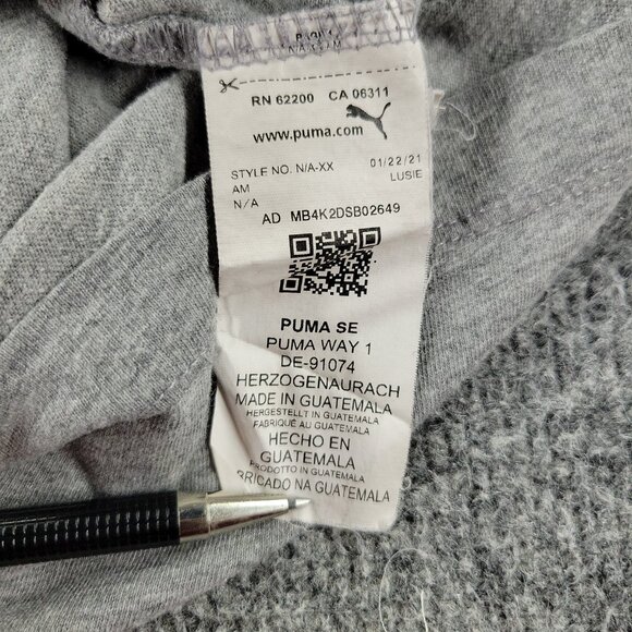 Puma Shirt Men Small Gray Logo Graphic Tee Crew Neck Short Sleeve Pullover Adult - Picture 14 of 15